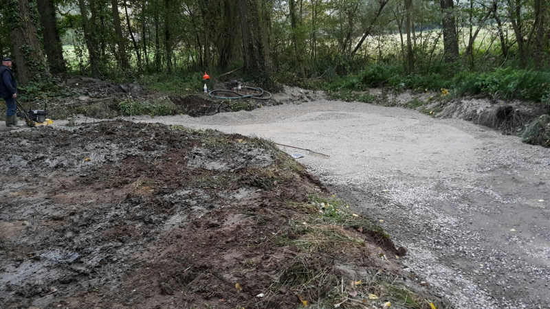  sgwhindernissen Waterbak aangelegd in België, bij Kris Vervaecke