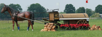 sgwhindernissen bakkerswagen met paard